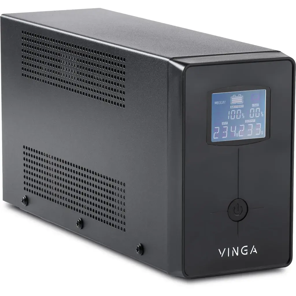 Пристрій безперебійного живлення Vinga LCD 2000VA metall case (VPC-2000M) - фото 2