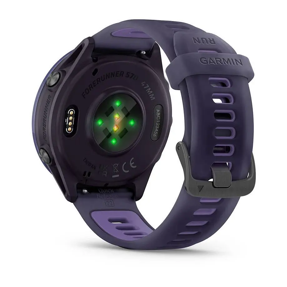 Смарт-годинник Garmin Forerunner 570 (47 мм) алюмінієвий безель індиго з ремінцем кольору пурпурний королівський/індиго - фото 3