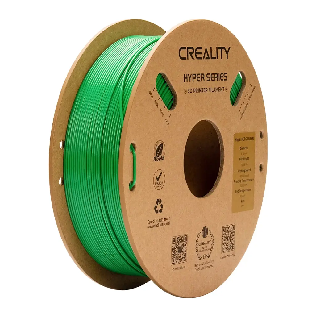 Пластик для 3D-принтера Creality Hyper PETG 1.75 мм, зелений, 1 кг (3301030069)
