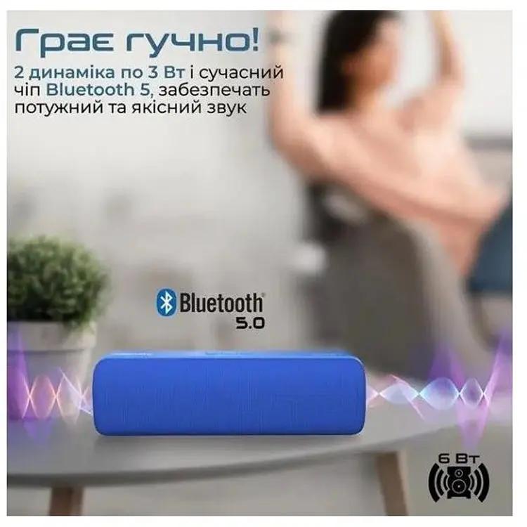 Акустична система Promate Capsule-2 Blue (capsule-2.blue) - фото 4