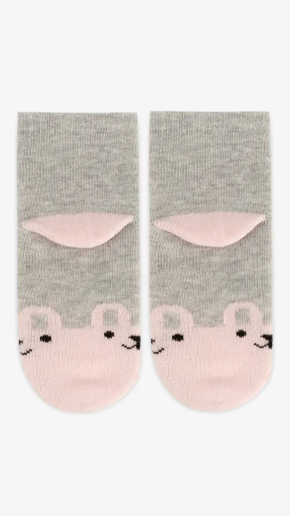Шкарпетки для дівчинки Very Socks Зайчик 80-92 см Сірий (2000999236495) - фото 3