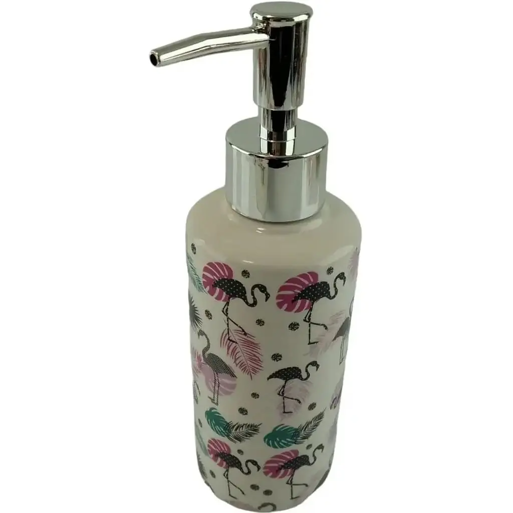 Набір аксесуарів для ванної кімнати No brand Фламінго B керамічний 4 предмети - фото 2