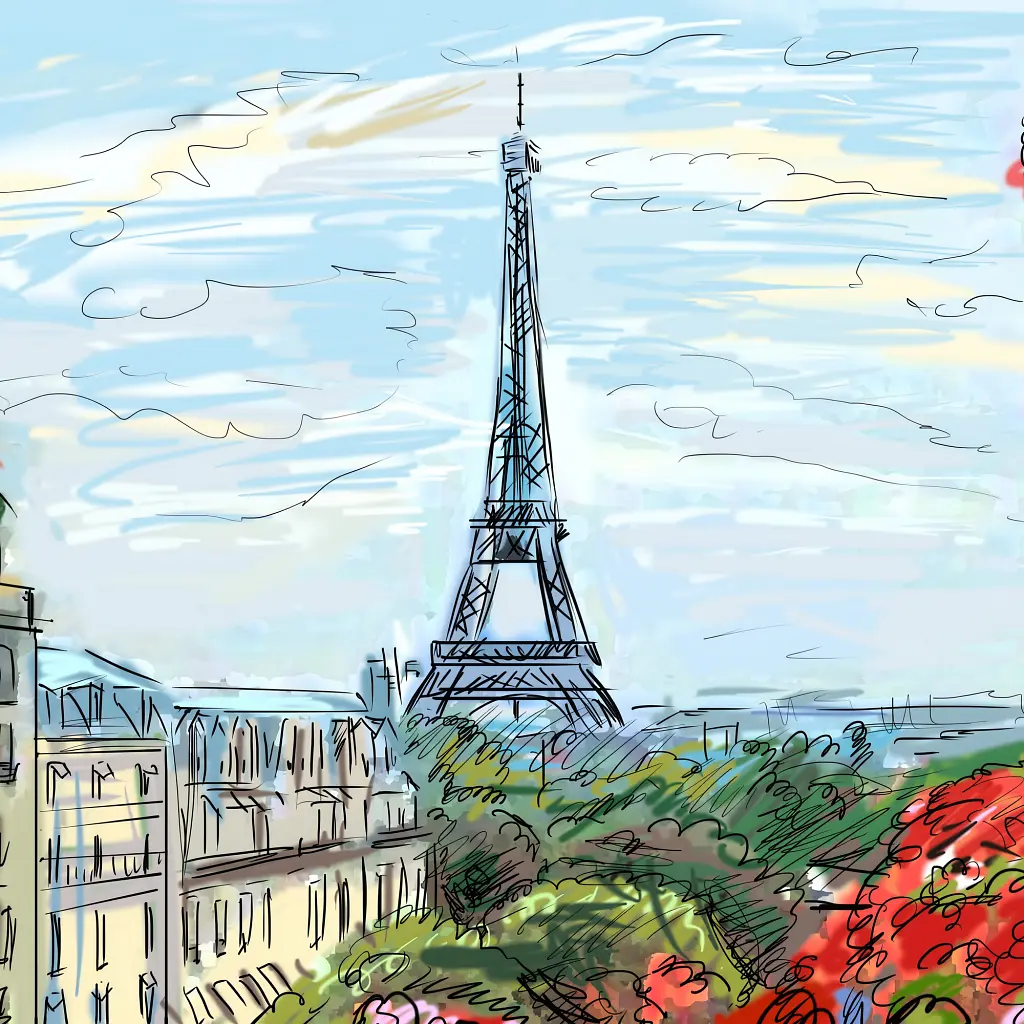 Інтер'єрна картина Париж, Єлисейські Поля, Ейфелева Вежа, Paris, France, la Tour Eiffel, інтер'єрний декор, 60×90 см (id0794) - фото 3