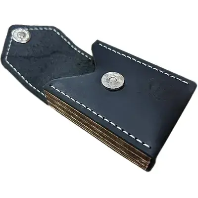 Портсигар для 20 стандартных самокруток D.Ivanchak Leather N3 Black - фото 2