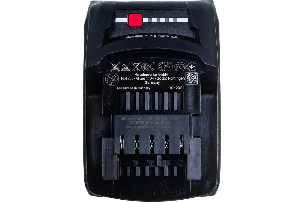 Аккумулятор LIHD 18В 8А·час 0.98кг Metabo hoz0014374 - фото 6