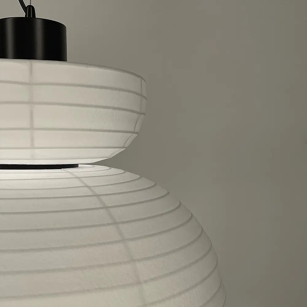 Люстра в черном корпусе с белым абажуром Ø 50 см Ст. PL 053-500 | Line F - фото 6