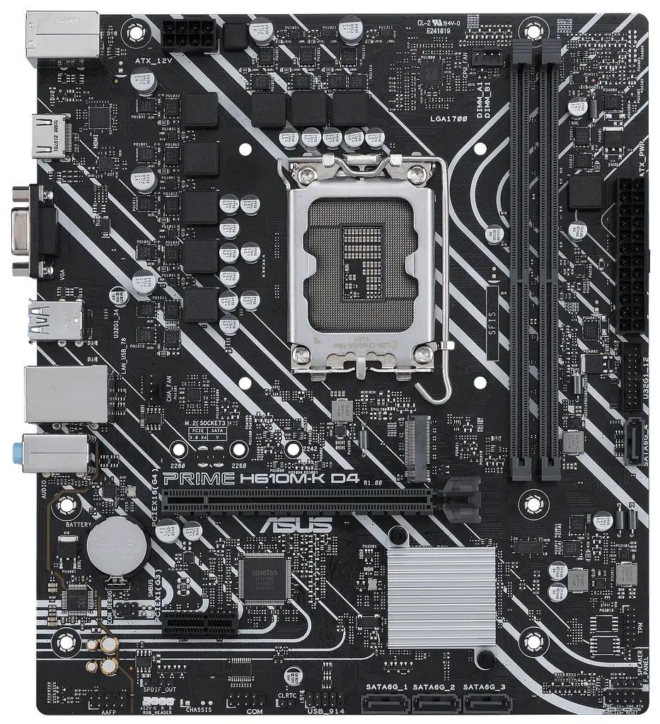 Материнська плата Asus H610M-R D4-SI Prime LGA 1700 (PRIME H610M-R D4-SI) - фото 4