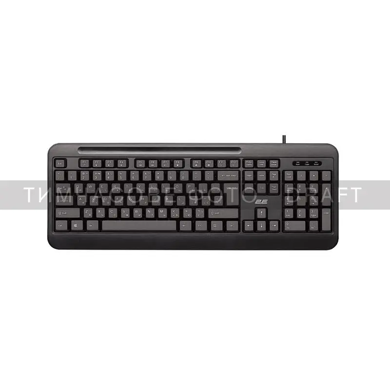 Клавіатура мембранна KM1040 104key, USB-A, EN/UK, чорний 2E teh0013893 - фото 2