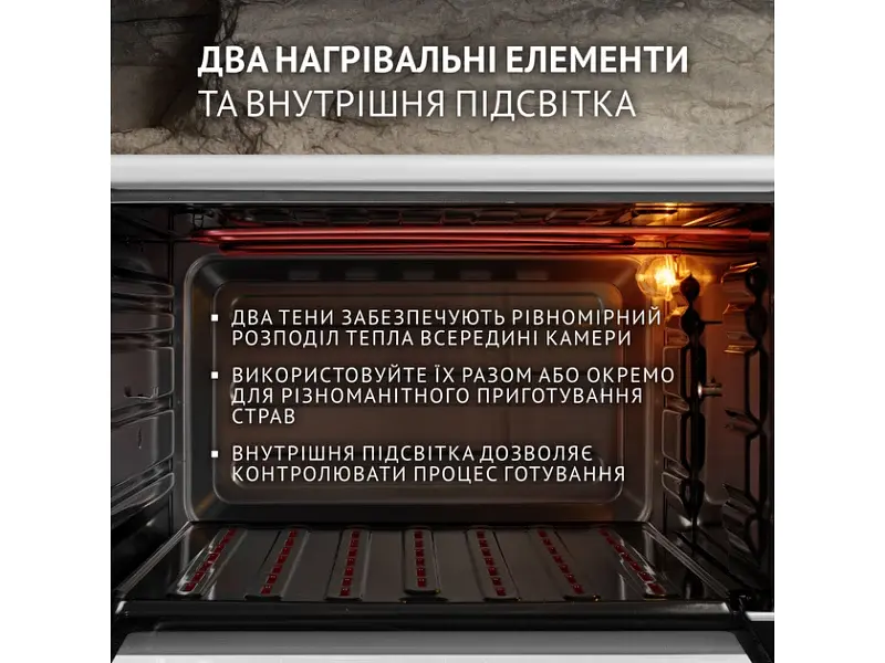 Духовка настільна Perfelli MIRAGE 37 WHITE - фото 4