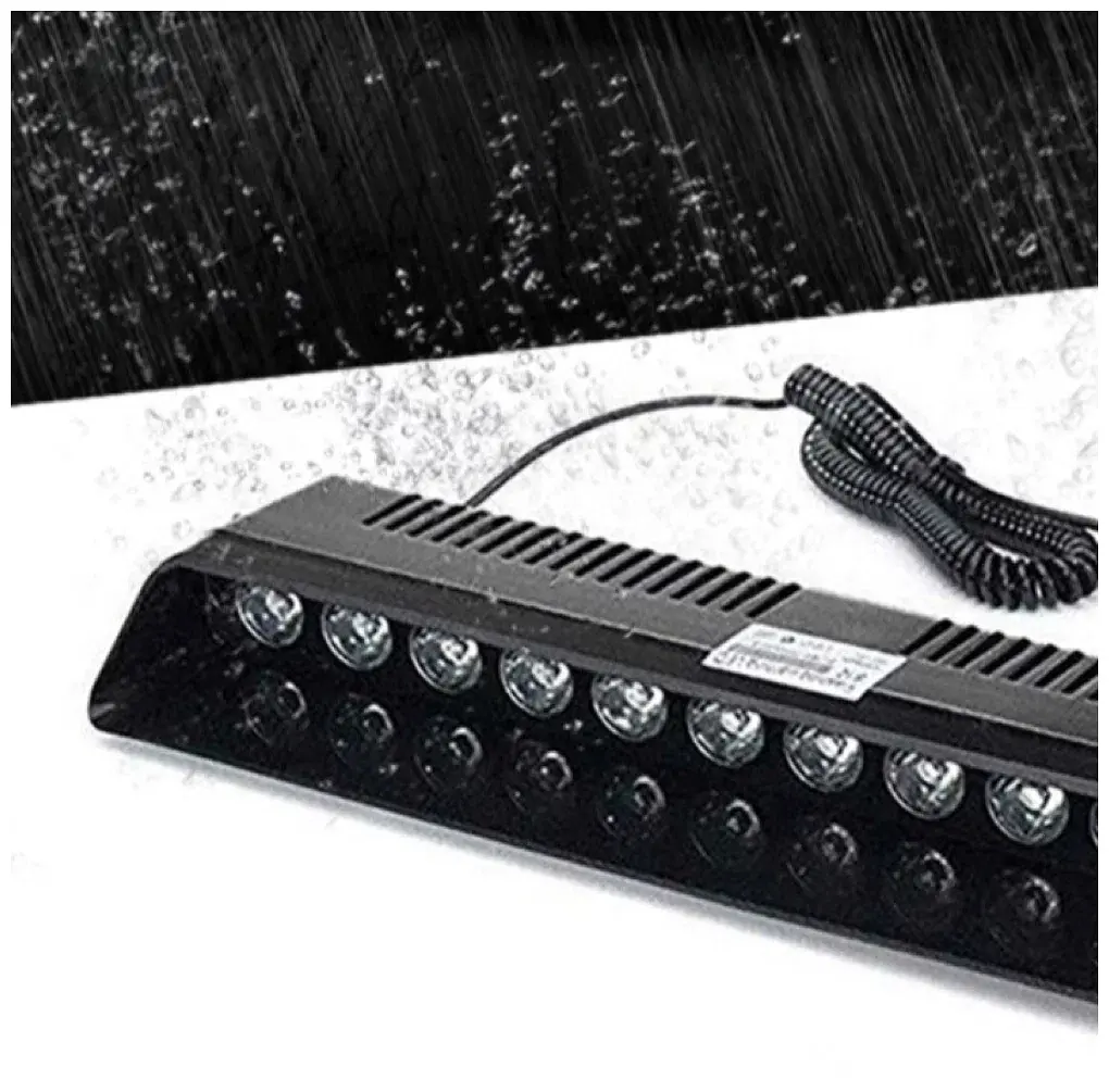 Страбоскоп Світлодіодний 12V DRL 330x100 мм 12LED (B-R) прикурювання вимикач на присосках (KING S12) - фото 4