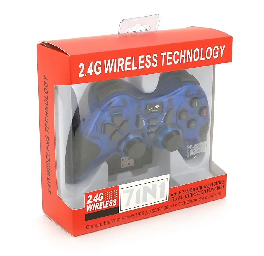 Геймпад беспроводной джойстик Voltronic HJ041Bl PC/PS3/Android/Android TV Blue - фото 5