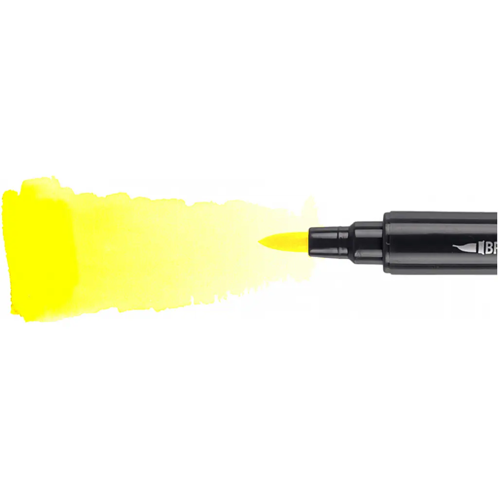 Маркер акварельний Santi Brush Marker SWB-02 жовтий двосторонній 6 шт. (391058) - фото 2