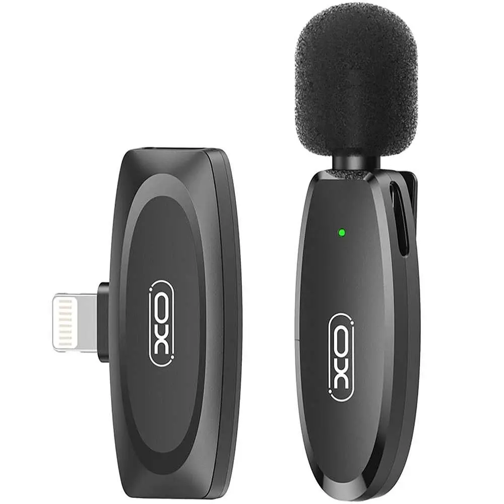 Мікрофон петличний XO MKF08B Lightning black UA