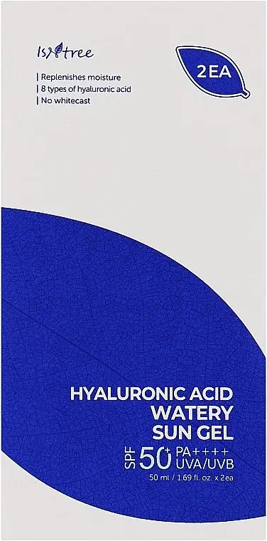 Набір легких зволожуючих сонцезахисних гелів Isntree Hyaluronic Acid Watery Sun Gel х2 SPF/СПФ 50+ PA++++ - фото 3