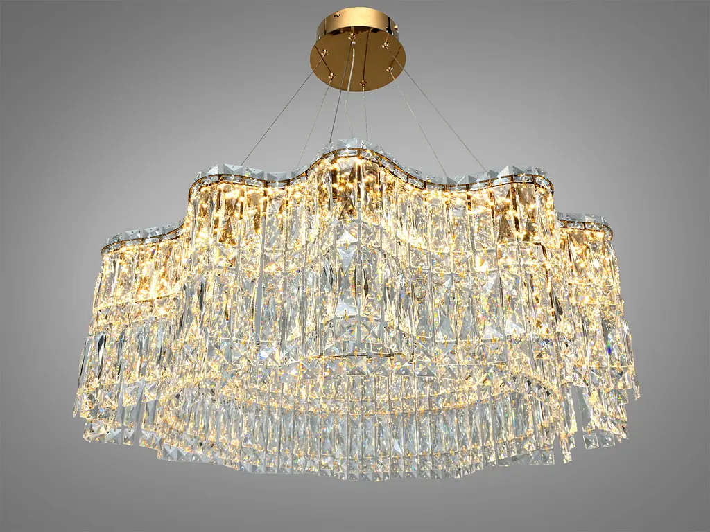 Підвісна кришталева люстра LED Diasha 576/800G, 125 Вт, 6875 лм, - фото 2