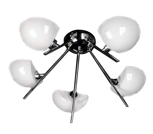 Люстра потолочная Brille классическая E14 60W CH (BR-709C/5) - фото 3