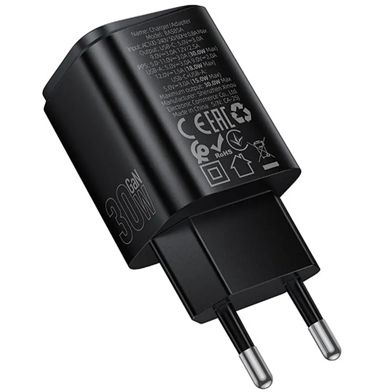 СЗУ Borofone BAS85A Star PD30W+QC3.0 (1USB-A/1C) Black - фото 3