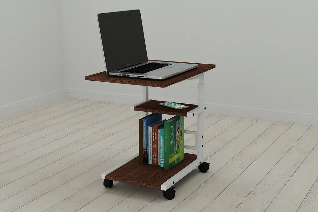 Стол приставной Ferrum-decor Адан 62x40x60 металл Белый ДСП Венге 16мм (FRD-105394) - фото 2