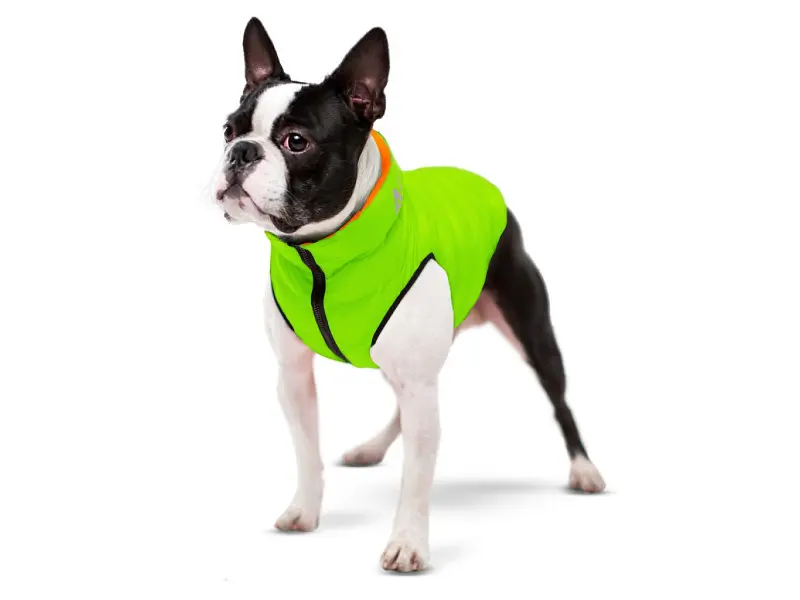 Курточка для животных Airy Vest двусторонняя L 55 оранжево-салатовая (1634) - фото 4