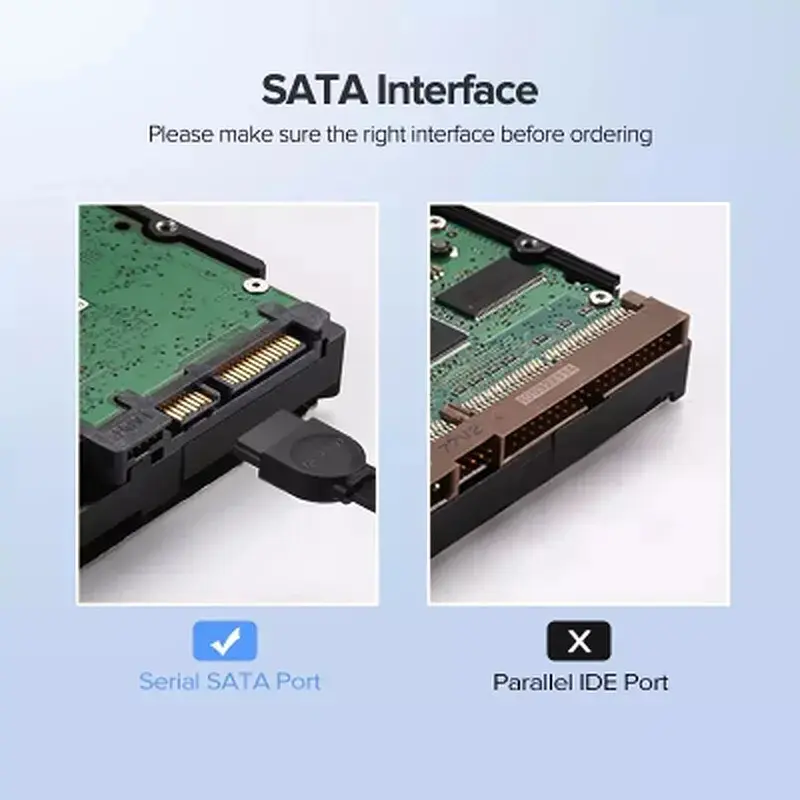 Кабель для передачі даних SATA 3 Data Cable 0.5m US217 Black Ugreen (30796) - фото 7