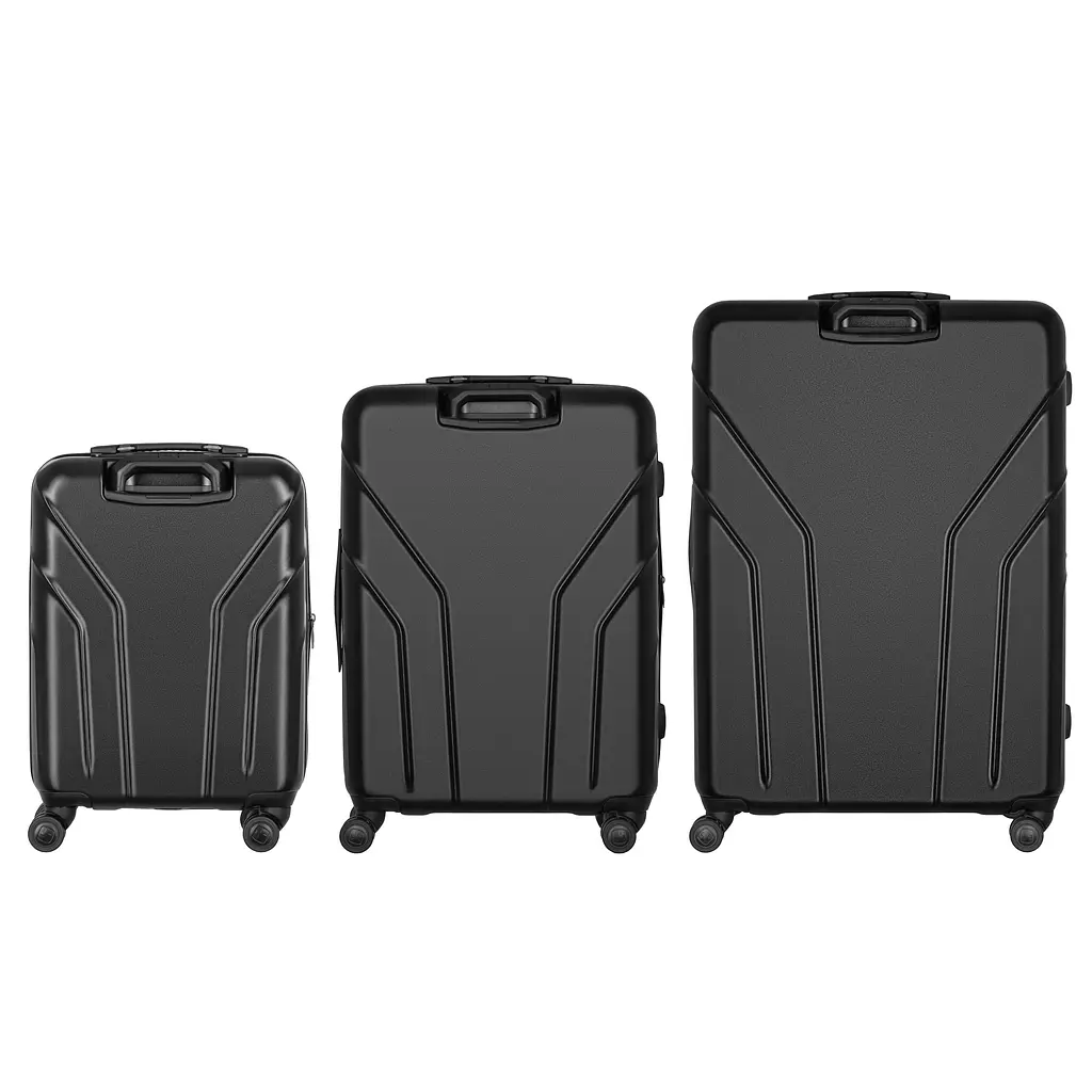 Wenger Набір валіз Wenger Amplix Hardside, полікарбонат, (S+M+L), TSA, 4 колеса, EXP, чорний - фото 3