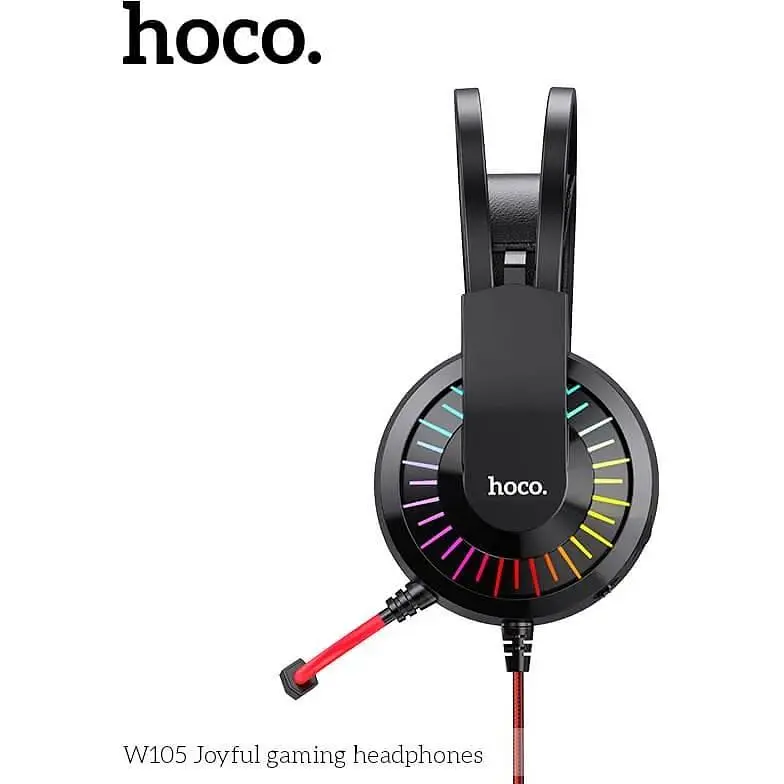 Навушники Hoco LED Joyful Gaming Headphones W105 чорно-сині - фото 8