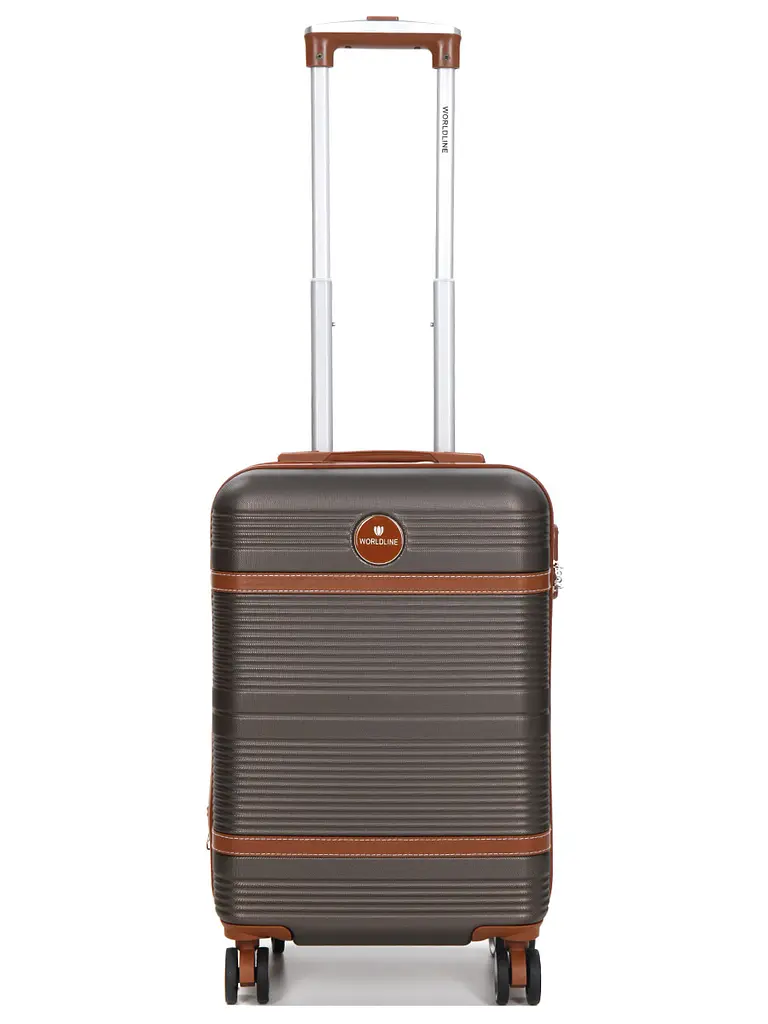 Валіза маленька S ABS-пластик Worldline Airtex 629 56×36×22см 38л Коричнева - фото 2