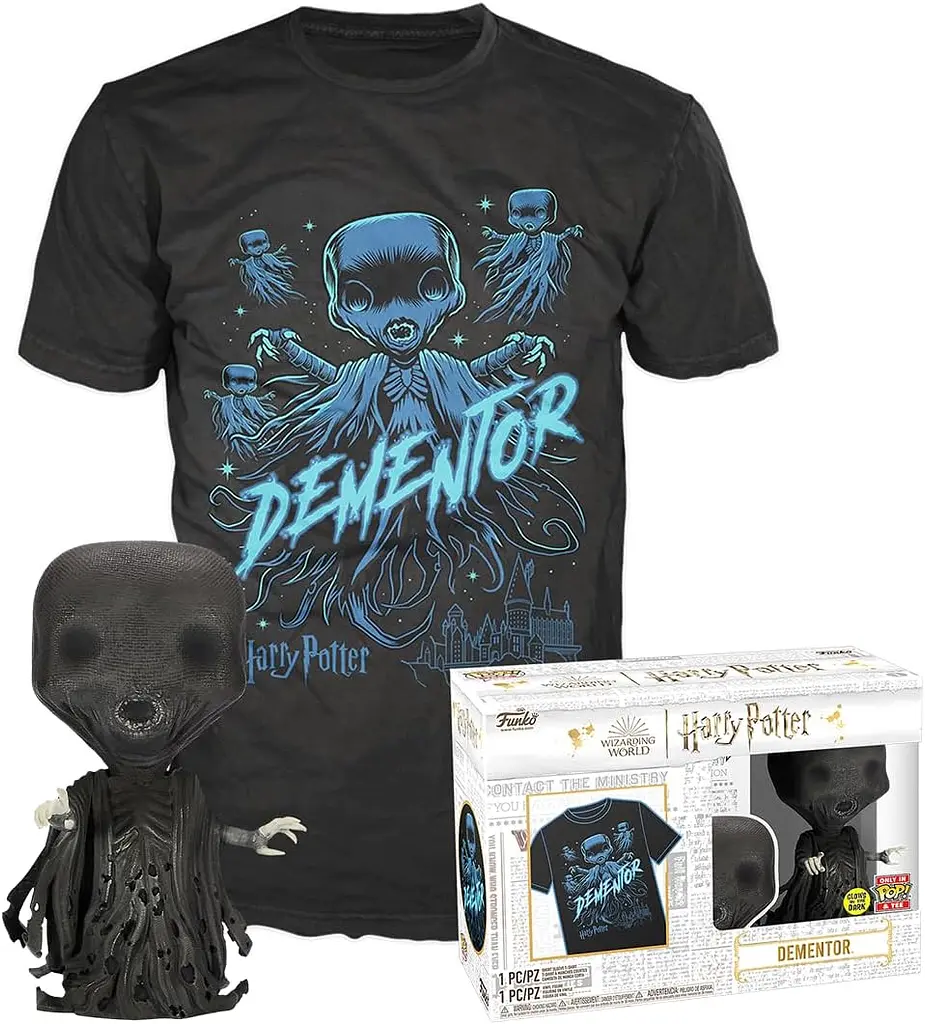 Набор Funko Pop Tee Set Гарри Поттер Дементор Harry Potter Dementor Glow in the Dark 10 см FPT HP D S 10 - фото 3