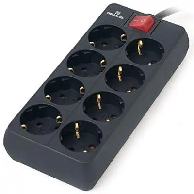 Мережевий фільтр живлення REAL-EL REAL-EL RS-8 PROTECT, 1.8m, black (EL122300021) - фото 3