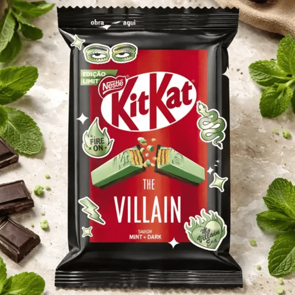 Шоколадний батончик Nestle Kit Kat The Villain Mint Dark Chocolate 41.5 г - фото 3