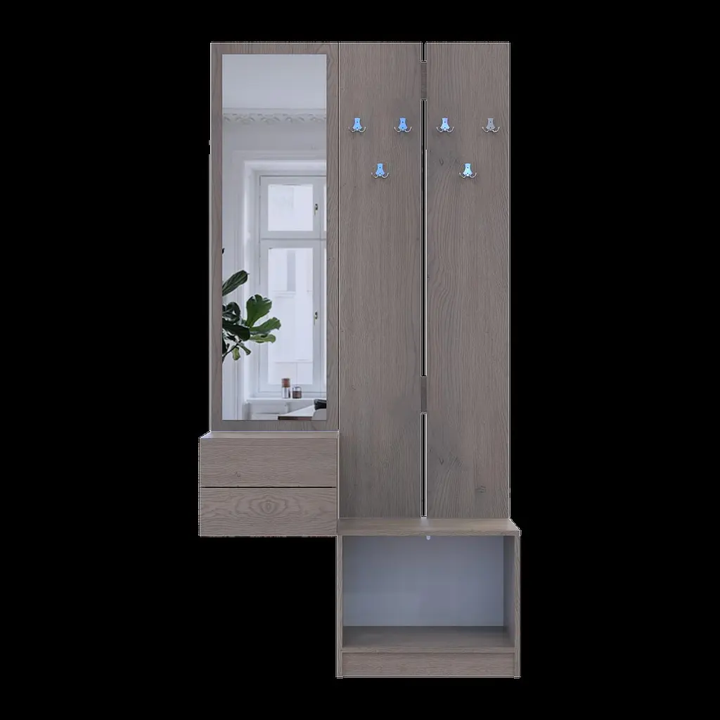 Передпокій Doros Сола 2+3 Канноло/Кашемір ДСП / дзеркало 105х40х215 (42005234) - фото 12