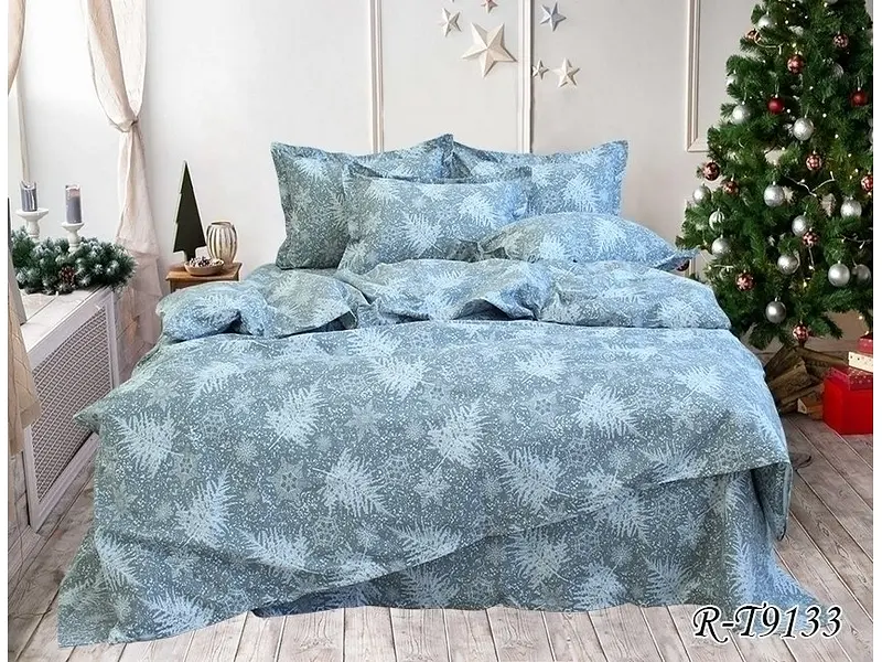 Комплект постільної білизни (R-T9133) Євро TAG tekstil pbe0036890 - фото 2