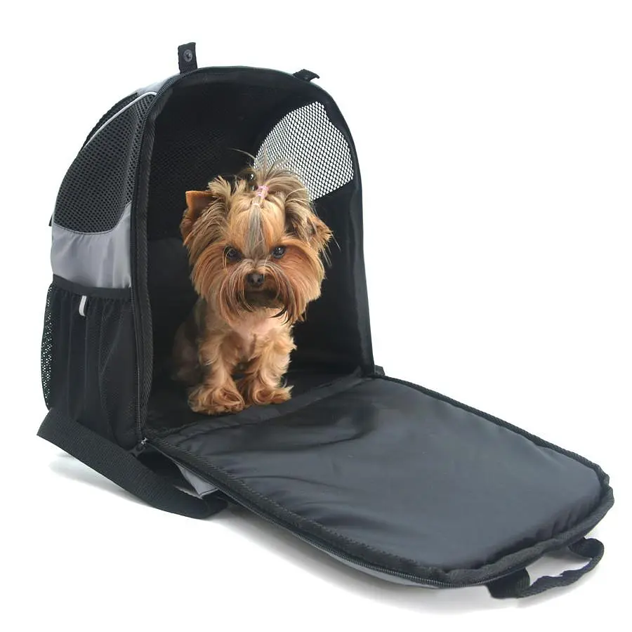 Рюкзак для переноски кошек и собак Zoo-hunt Турист №0 16 х 26 х 30 см серый - фото 5