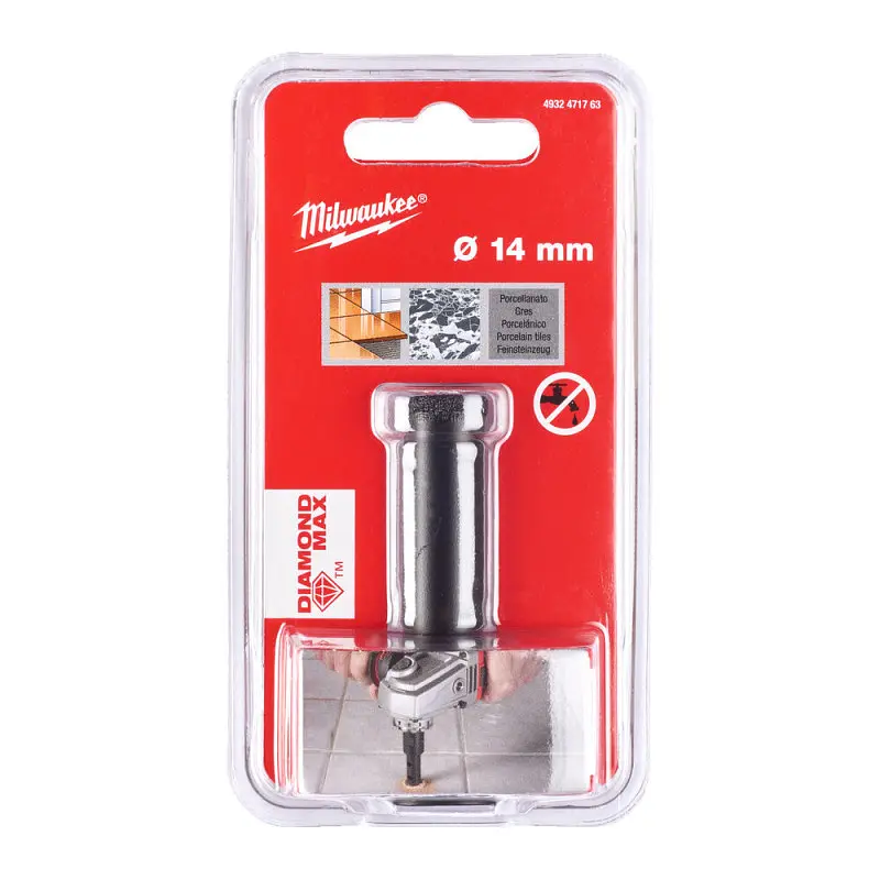 Коронка алмазна Diamond Max MILWAUKEE M14, діаметр 14мм (сухе свердління) - фото 2