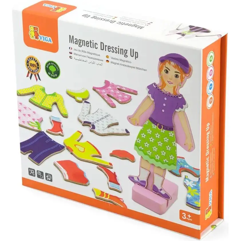 Набір магнітів Viga Toys Гардероб дівчинки (59652) - фото 3