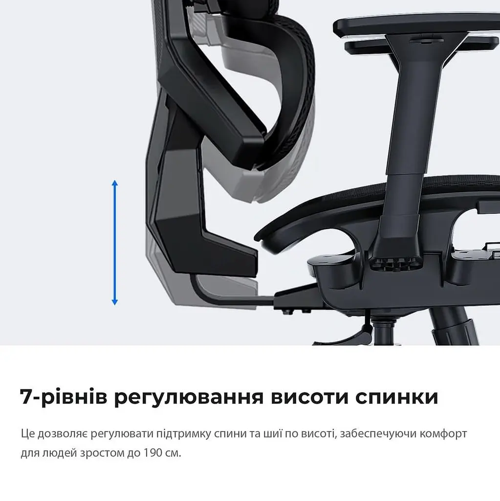 Ігрове крісло Anda Seat X-Air Mega Size XL Mesh Space Black (AD-WY-01-BBB) - фото 12