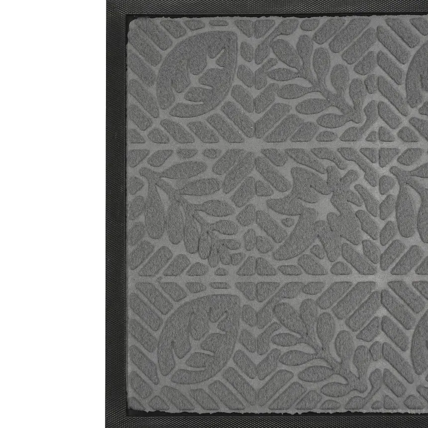 Килимок придверний Eco Fabric Листя з кромкою сірий 40 х 60 см (4060-107) - фото 6
