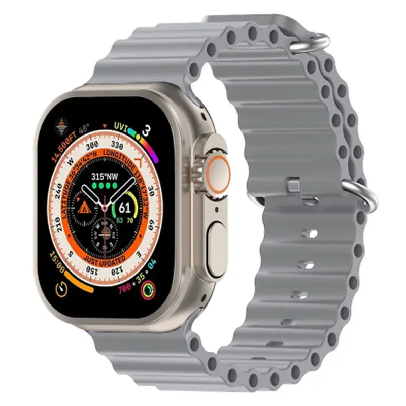 Ремінець до смарт-годинника Armorstandart Ocean Band для Apple Watch 49/46/45/44/42 (Series 1-3) Cloudy Grey (ARM85141) - фото 2