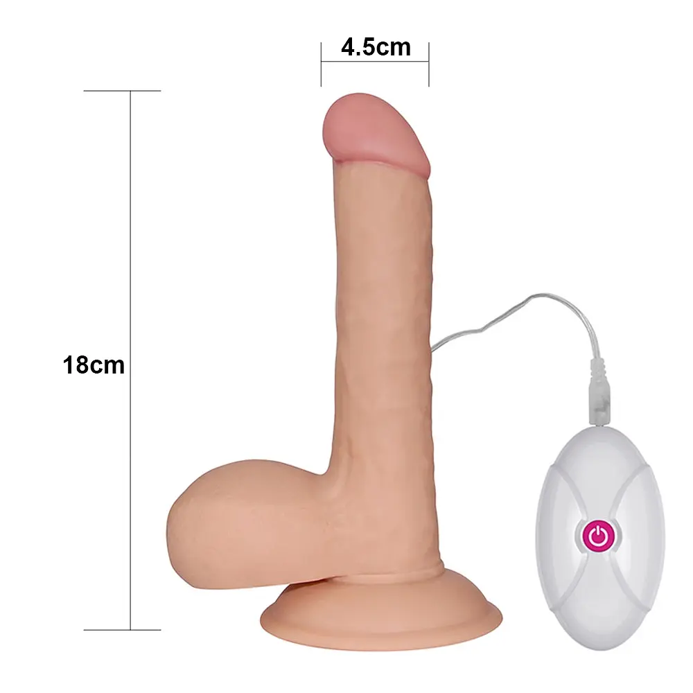 Вібратор Lovetoy The Ultra Soft Dude 7.5" 18 см тілесний - фото 8