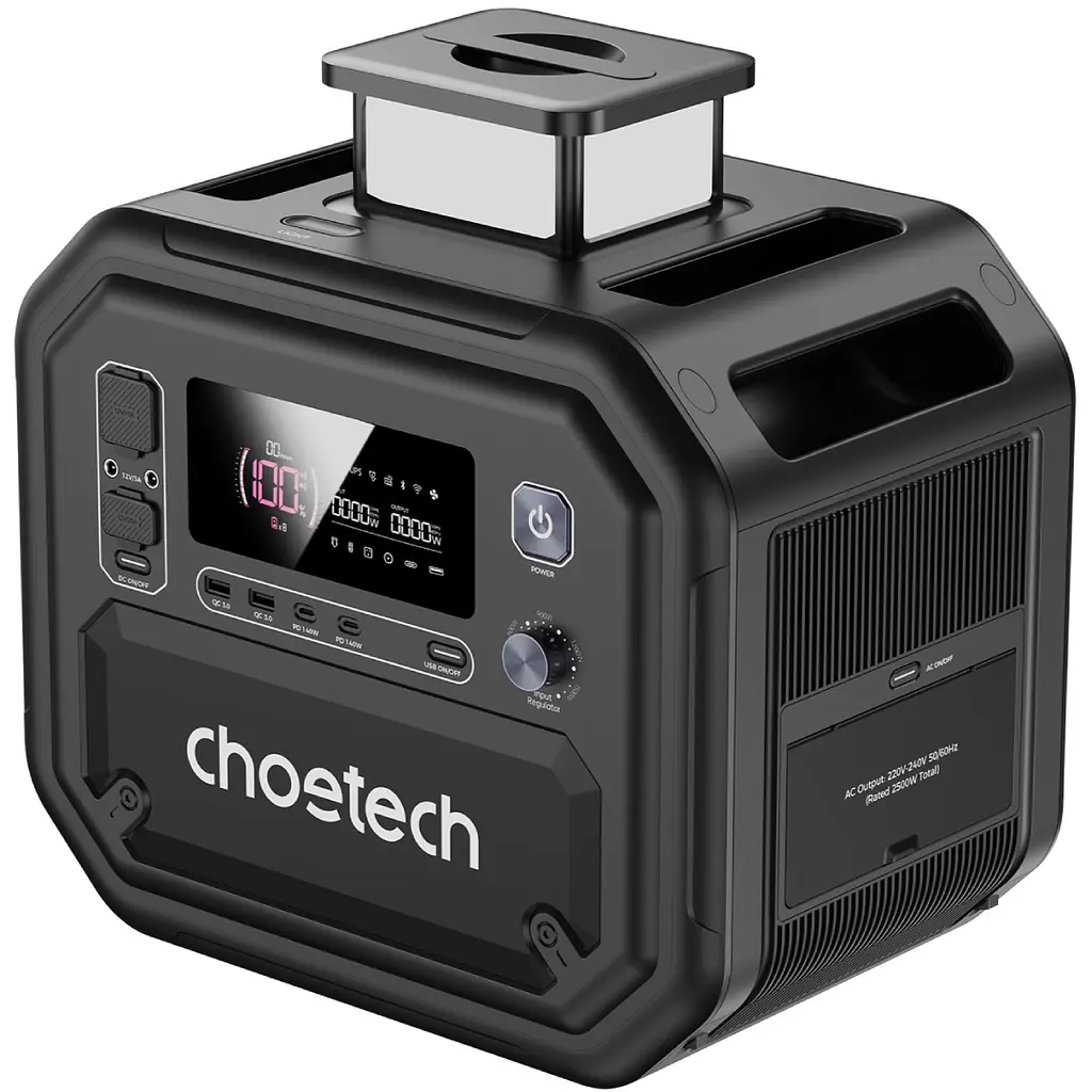 Зарядна станція Choetech BS064 2500Вт (2160Вт/г) AC,LiFePo4,MPPT, UPS, PD100 Вт - фото 2