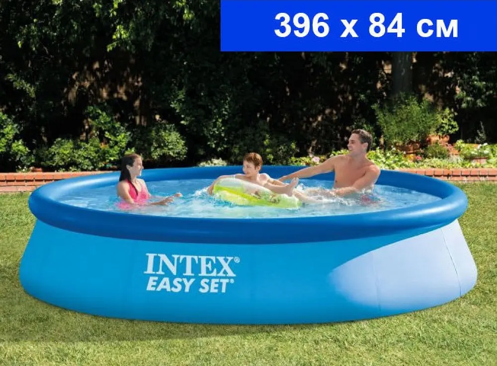 Сімейний басейн Intex 28143, 396×84 см, 7290 л, комплект для ремонту, у коробці (6941057400150) - фото 4