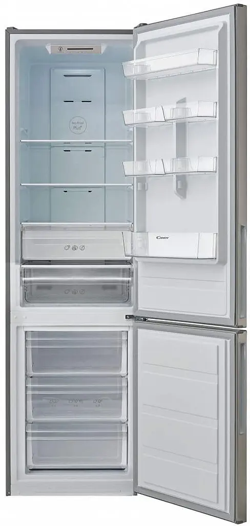 Холодильник Candy CMDNB6204X1 нижняя морозильная камера 200см 321л A++ NoFrost Нержавеющая сталь (CMDNB6204X1) - фото 2