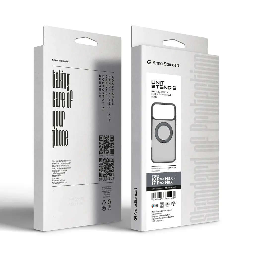 Чохол ArmorStandart Unit Stand2 для Apple iPhone 18 Pro Max / 17 Pro Max Titanium Grey - фото 6