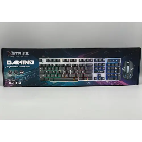 Комплект дротовий XSTRIKE X-1014, клавіатура і миша, RGB підсвічування, USB, чорний - фото 2