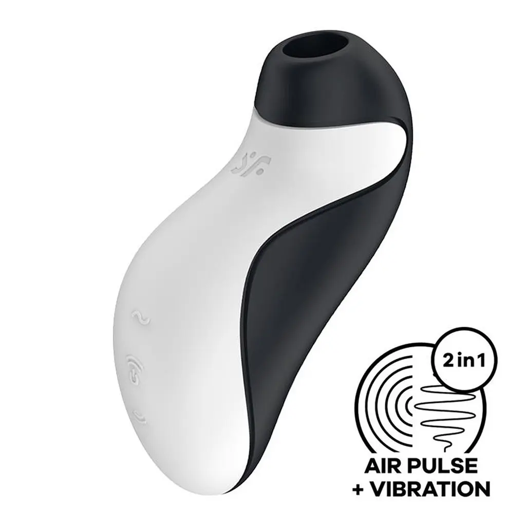 Стимулятор Satisfyer Orca Вакуумний клітора з вібрацією, 11.5 см чорний з білим - фото 5