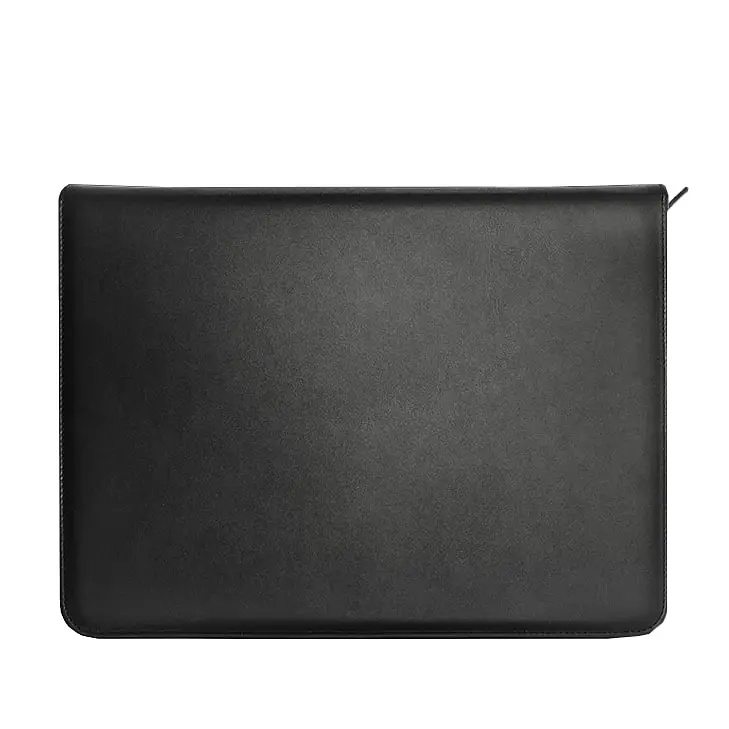 Шкіряна папка А4 на блискавці для документів чорна - фото 6