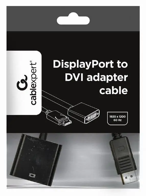 Переходник Cablexpert A-DPM-DVIF-002, DisplayPort-DVI, 0,1 м, черный (A-DPM-DVIF-002) - фото 4