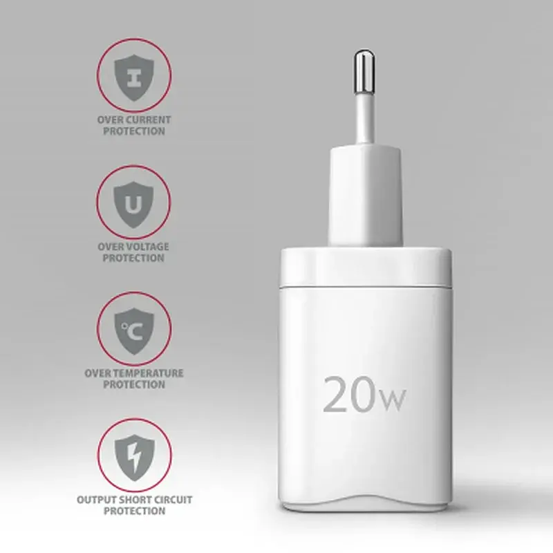Зарядний пристрій AXAGON 1xUSB QC3.0 + 1xUSB-C PD20W white (ACU-PQ20W) - фото 6