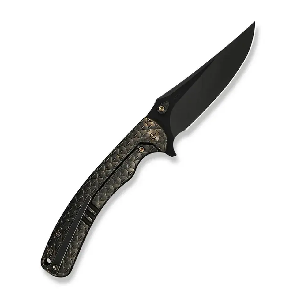 Ніж складаний туристичний Weknife Dracarys, (9.1 см) Böhler M390 / титан 6AL4V бронзовий/чорний - фото 2