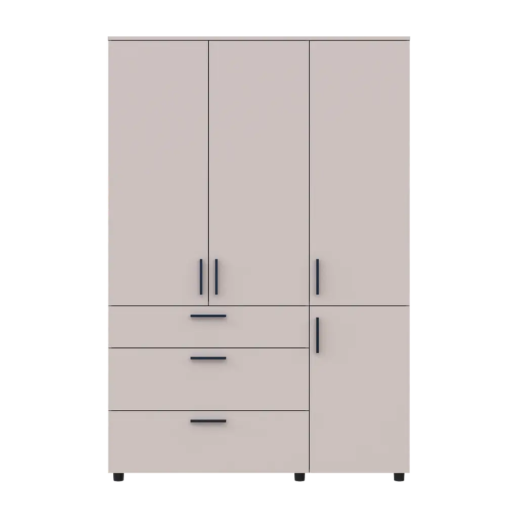 Шафа для одягу Doros Торн Кашемір 3 ДСП/3Ш (штанга) 135х51.6х200 (44900497) - фото 10
